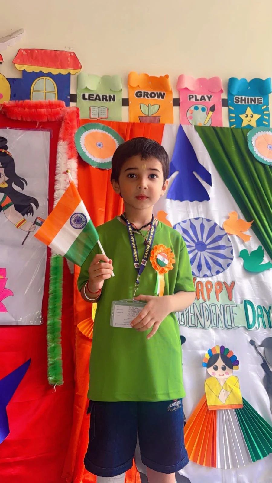 Child participating in a school activity